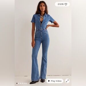 Free people denim jumpsuit 
NEW w/ TAGS!!!!